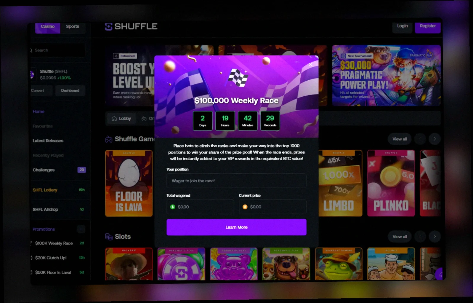 Shuffle Casino bonus ישראל