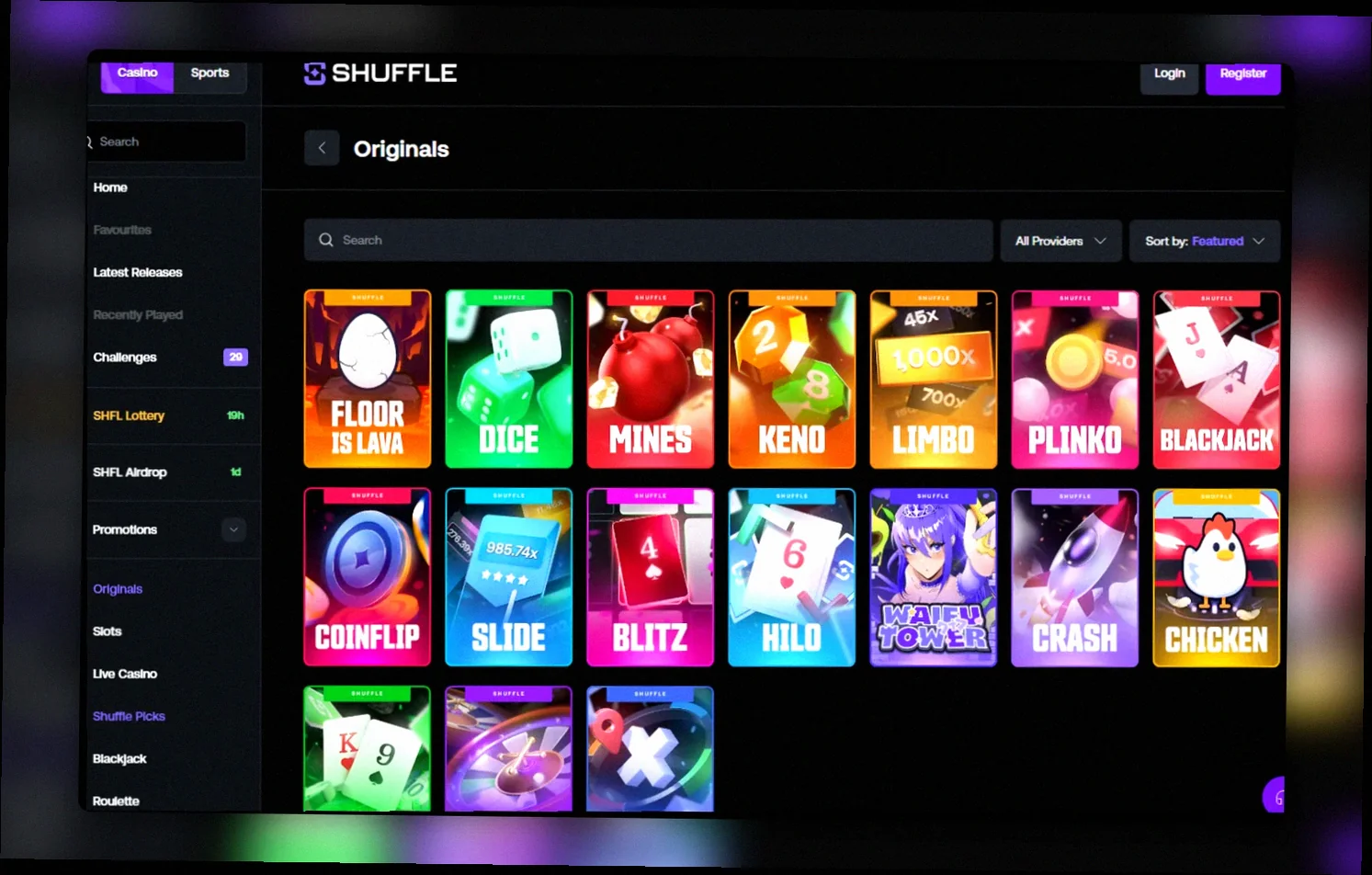 Shuffle Casino originals ישראל