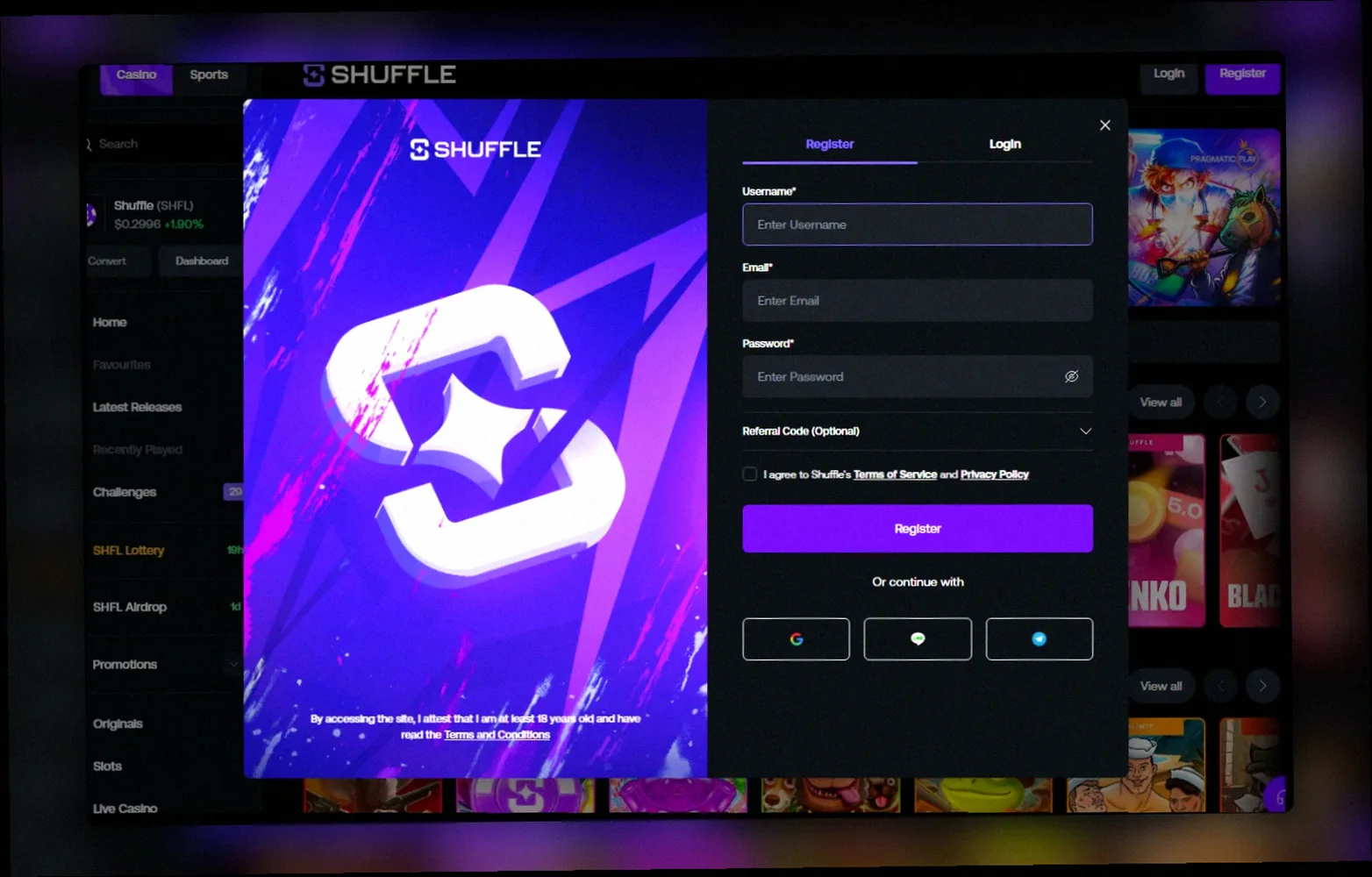Shuffle Casino register ישראל